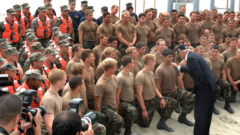 President Biden greets candidates for BUD/s training