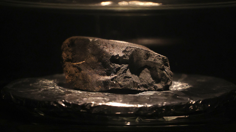 Meteorite on display