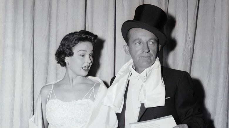 Bing Crosby and Kathryn Grant at a formal event