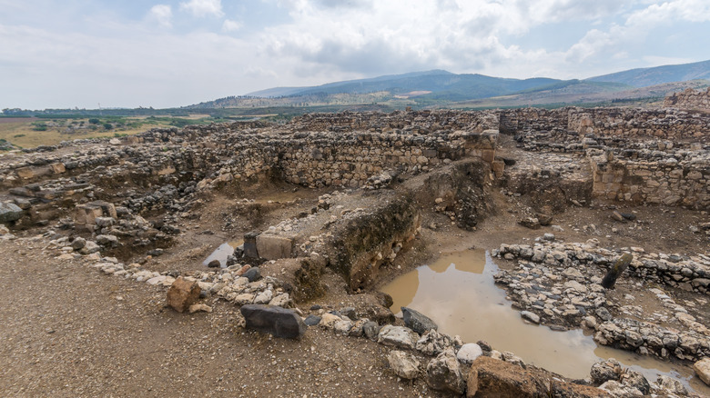 Ruined walls of Hazor, Israel