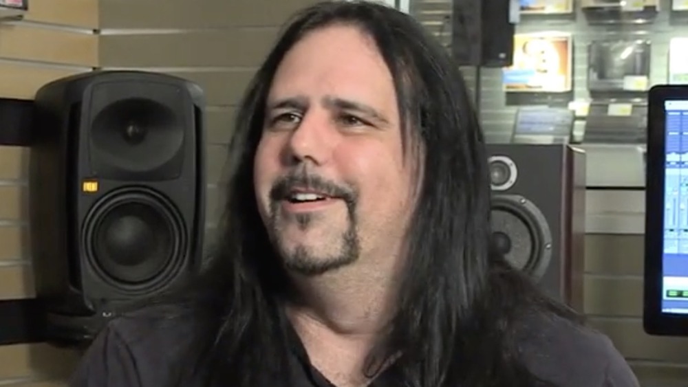 Mike Scaccia long hair goatee in studio
