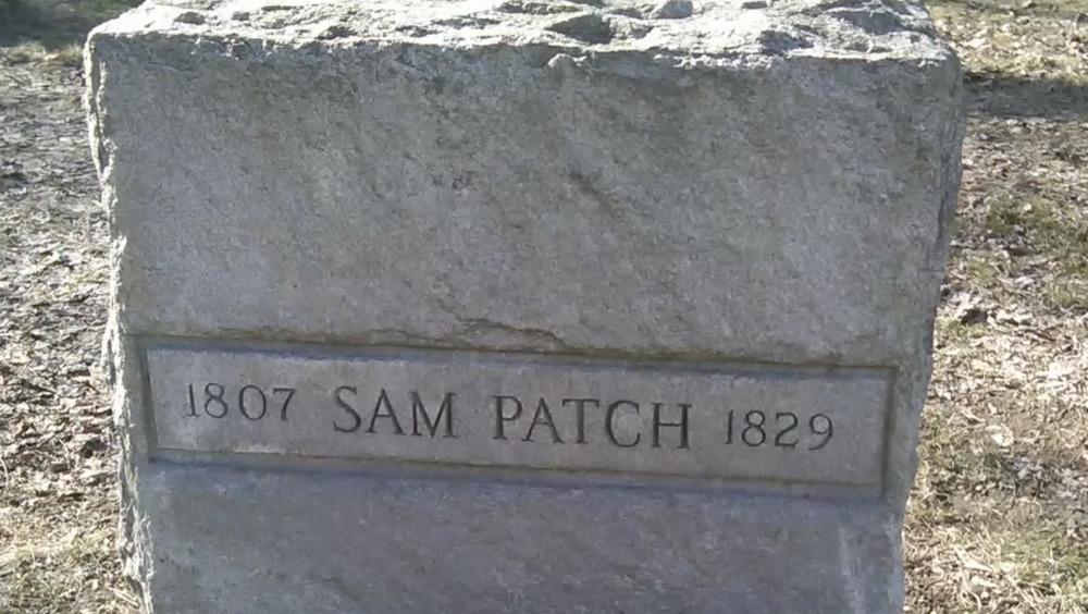 Sam Patch grey gravestone