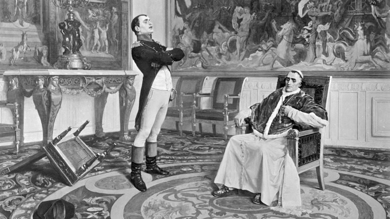 Napoleon and Pope Pius VII speaking