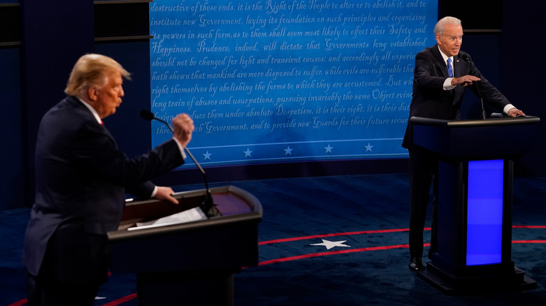 Trump and Biden in heated debate