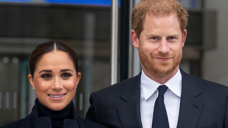 Prince Harry and Meghan in NYC in 2021