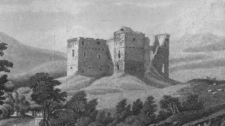 drawing of hermitage castle