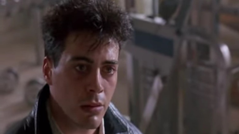 Robert Downey Jr. spiky hair in Less Than Zero