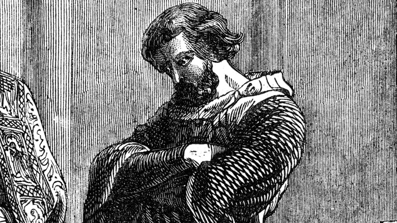 Illustration of King John pouting