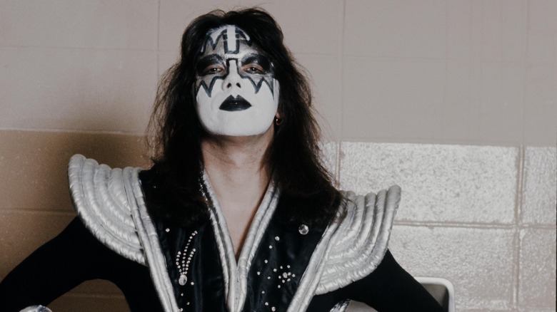 Ace Frehley posing in full KISS makeup