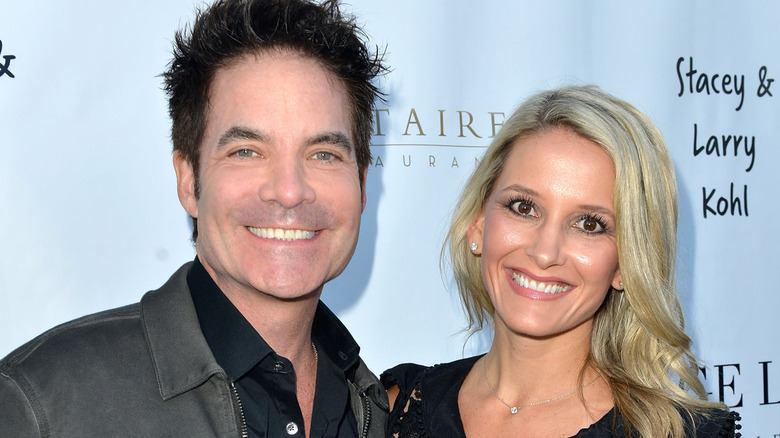Pat Monahan and Amber Peterson smiling at event