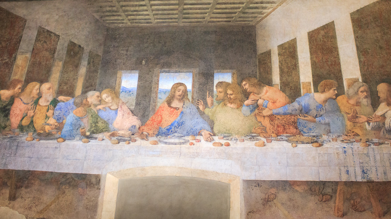 painting of Jesus and apostles