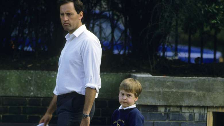 Young Prince William with bodyguard