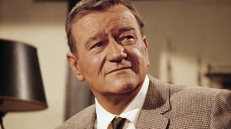 John Wayne wearing a suit 1970