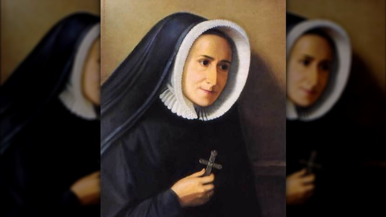 St. Madeleine-Sophie Barat painting holding cross