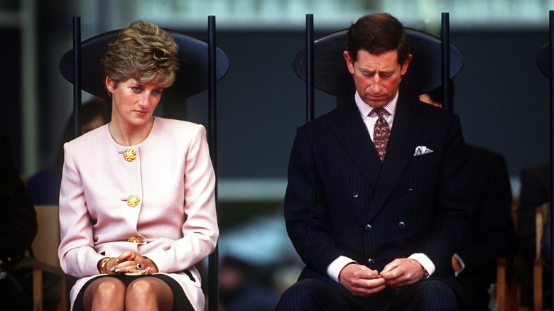 Diana and Charles sitting side by side