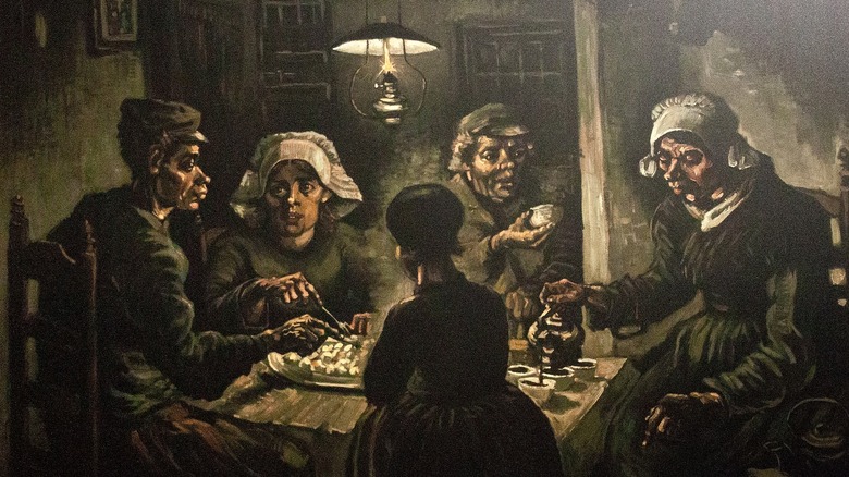 The Potato Eaters women sitting table