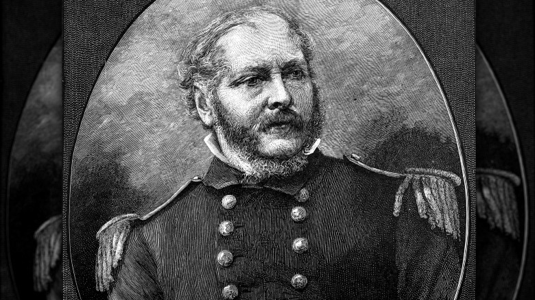 John Ancrum Winslow portrait etching in uniform