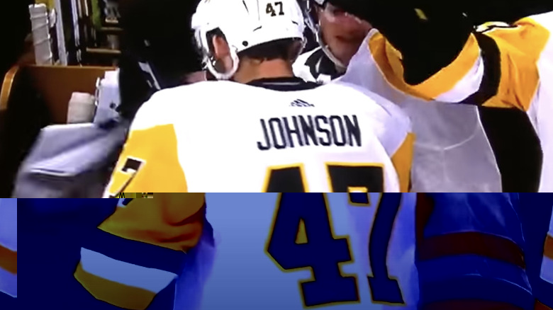 Adam Johnson in Penguins game