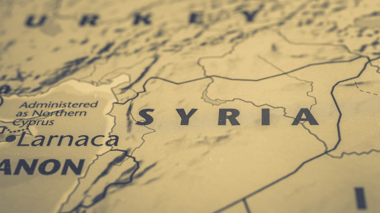 Syria on the map
