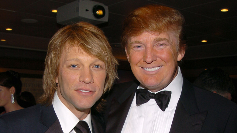 Donald Trump Bon Jovi in tuxedos