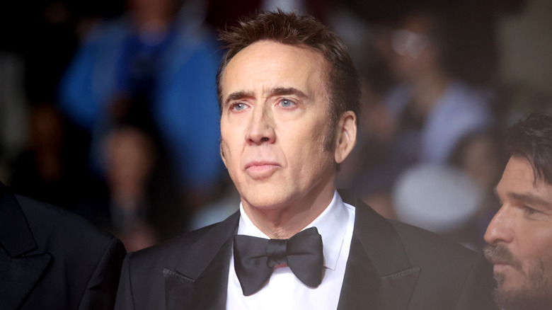Nicolas Cage wearing a suit