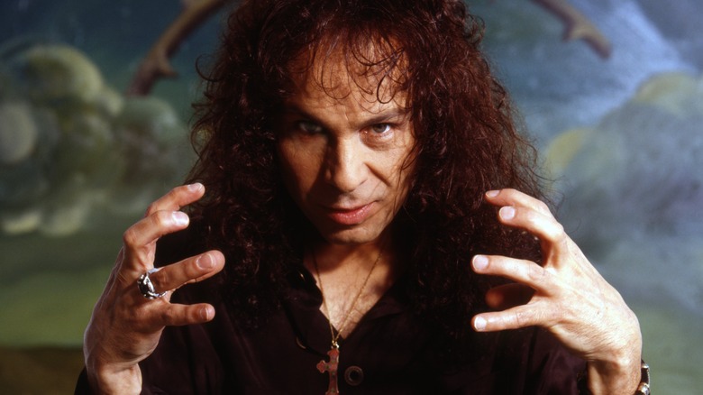 ronnie james dio hands in claws long hair