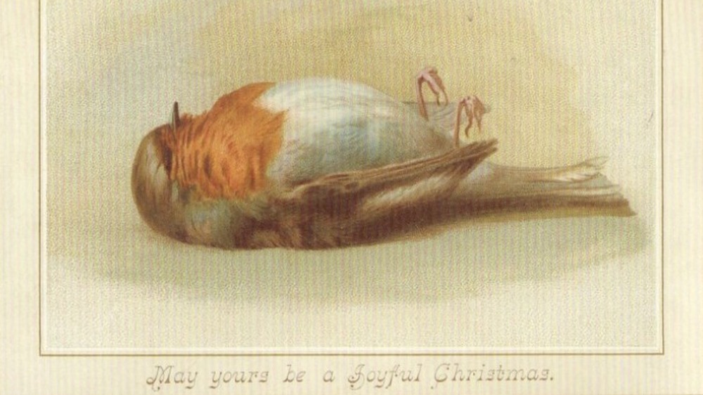 dead bird christmas card