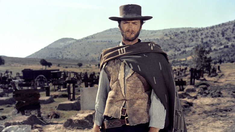 Clint Eastwood as the man with no name