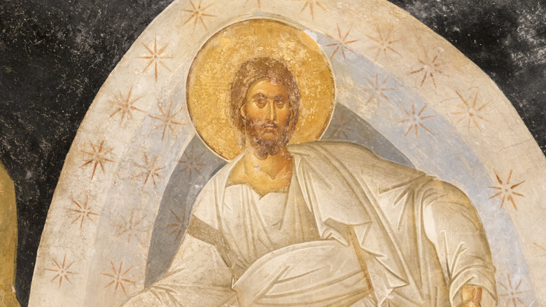 fresco jesus standing