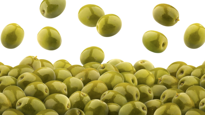 Olives falling down