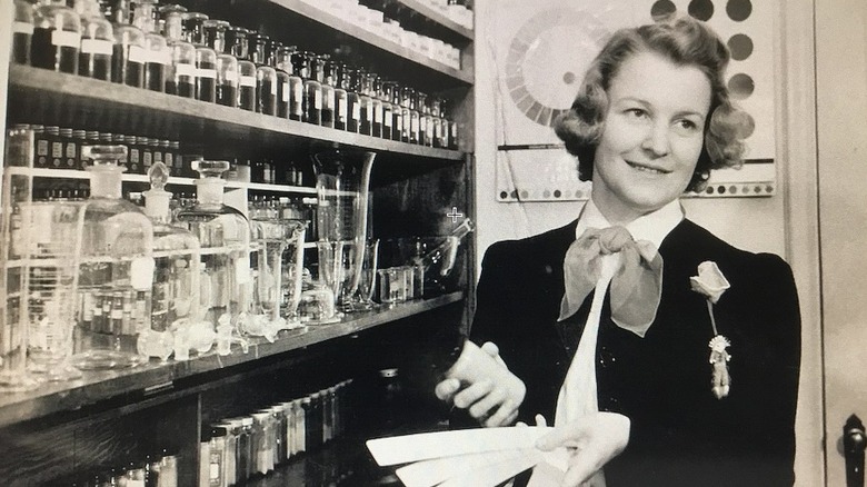 Mary Louise Weiser working in the ink department at Disney Studios