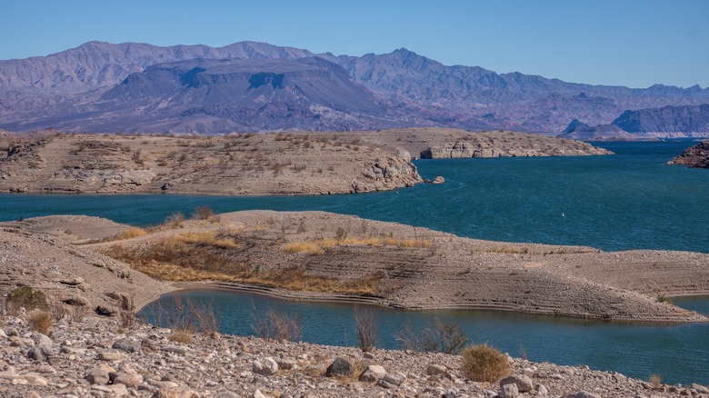 Nevada mountains and lake mead