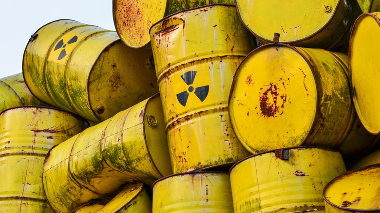 nuclear waste barrells