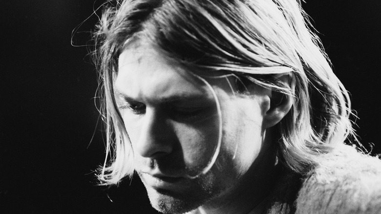 Kurt Cobain looking down