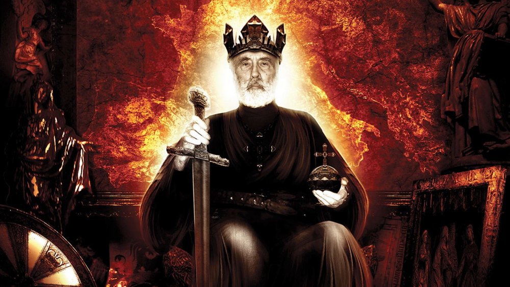 Detail from the cover of Christopher Lee's album Charlemagne: By the Sword and the Cross