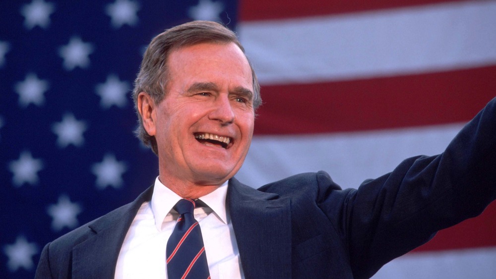 George H.W. Bush waves