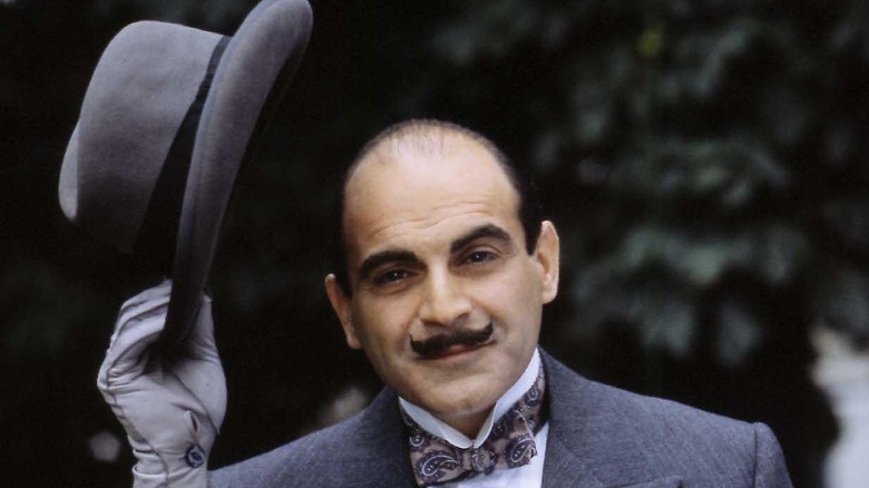 Actor David Suchet as Hercule Poirot