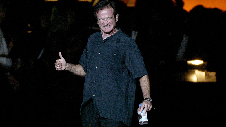 Robin Williams performing stand-up