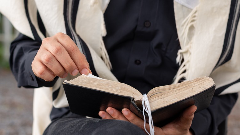 Jewish man reading Bible