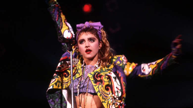 Madonna performs live in the '80s
