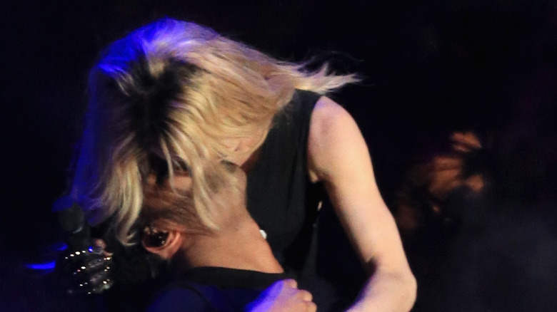 Madonna kissing Drake at the 2015 Coachella festival
