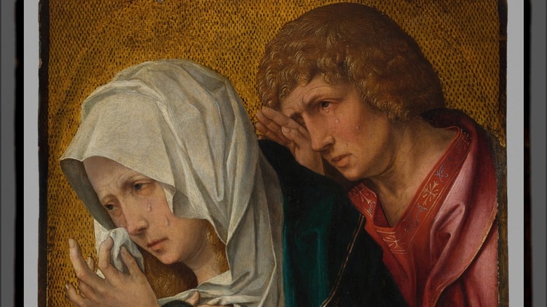 Painting John and Virgin Mary crying