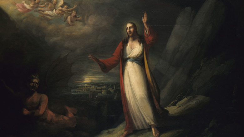 painting Jesus' temptation by Satan