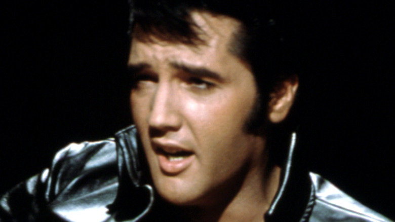 Elvis Presley performing onstage