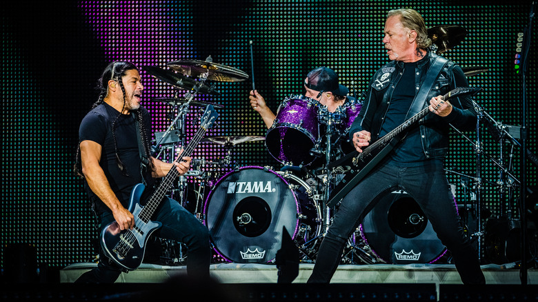 Metallica jamming together onstage