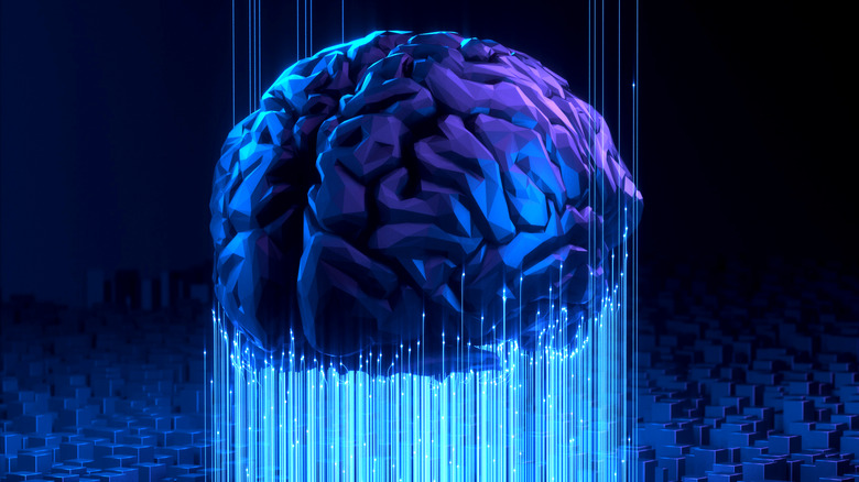 An artistic rendering of an artificial brain 