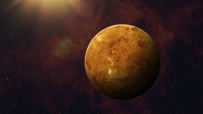 Image of planet Venus in space