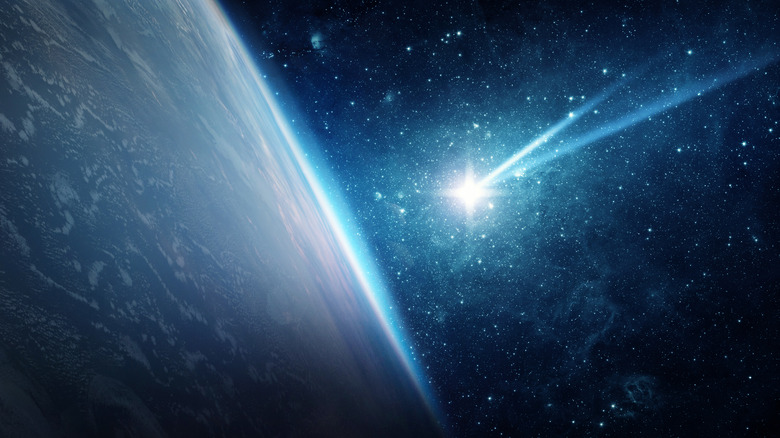 Meteor enters the atmosphere