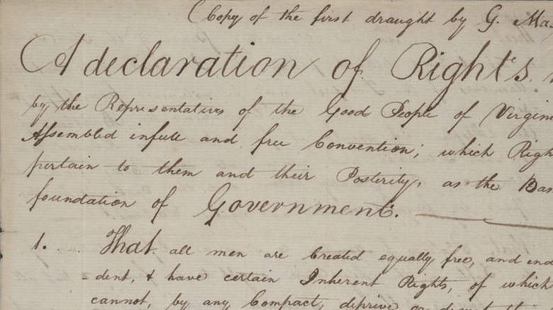 virginia declaration of rights parchment 