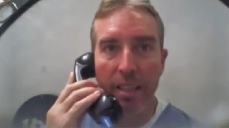 Marty Puccio on the phone in prison